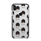 Gordon Setter Icon with Name Apple iPhone Xs Max Impact Case Black Edge on Silver Phone