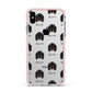 Gordon Setter Icon with Name Apple iPhone Xs Max Impact Case Pink Edge on Silver Phone