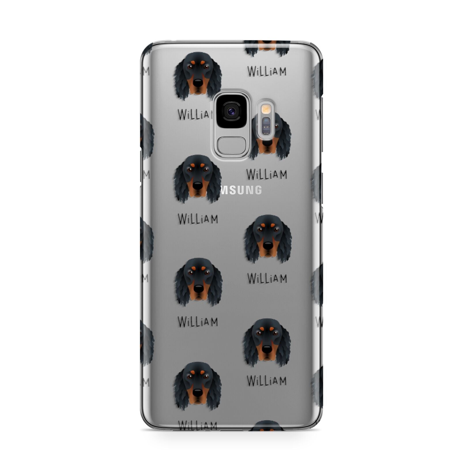 Gordon Setter Icon with Name Samsung Galaxy S9 Case