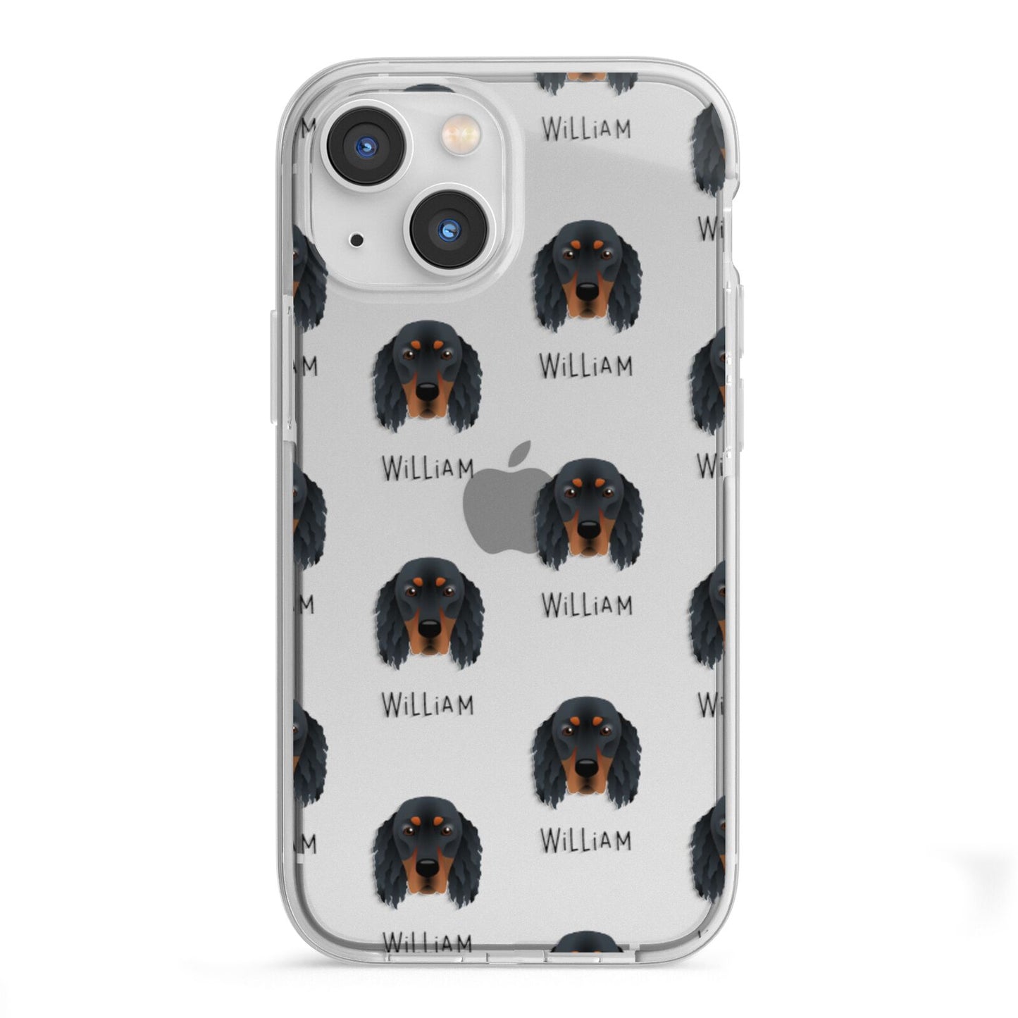 Gordon Setter Icon with Name iPhone 13 Mini TPU Impact Case with White Edges