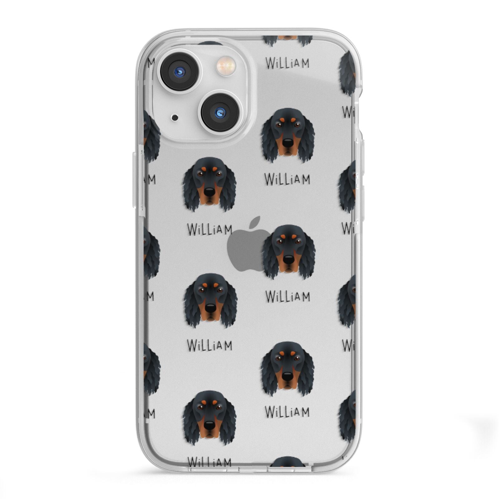 Gordon Setter Icon with Name iPhone 13 Mini TPU Impact Case with White Edges