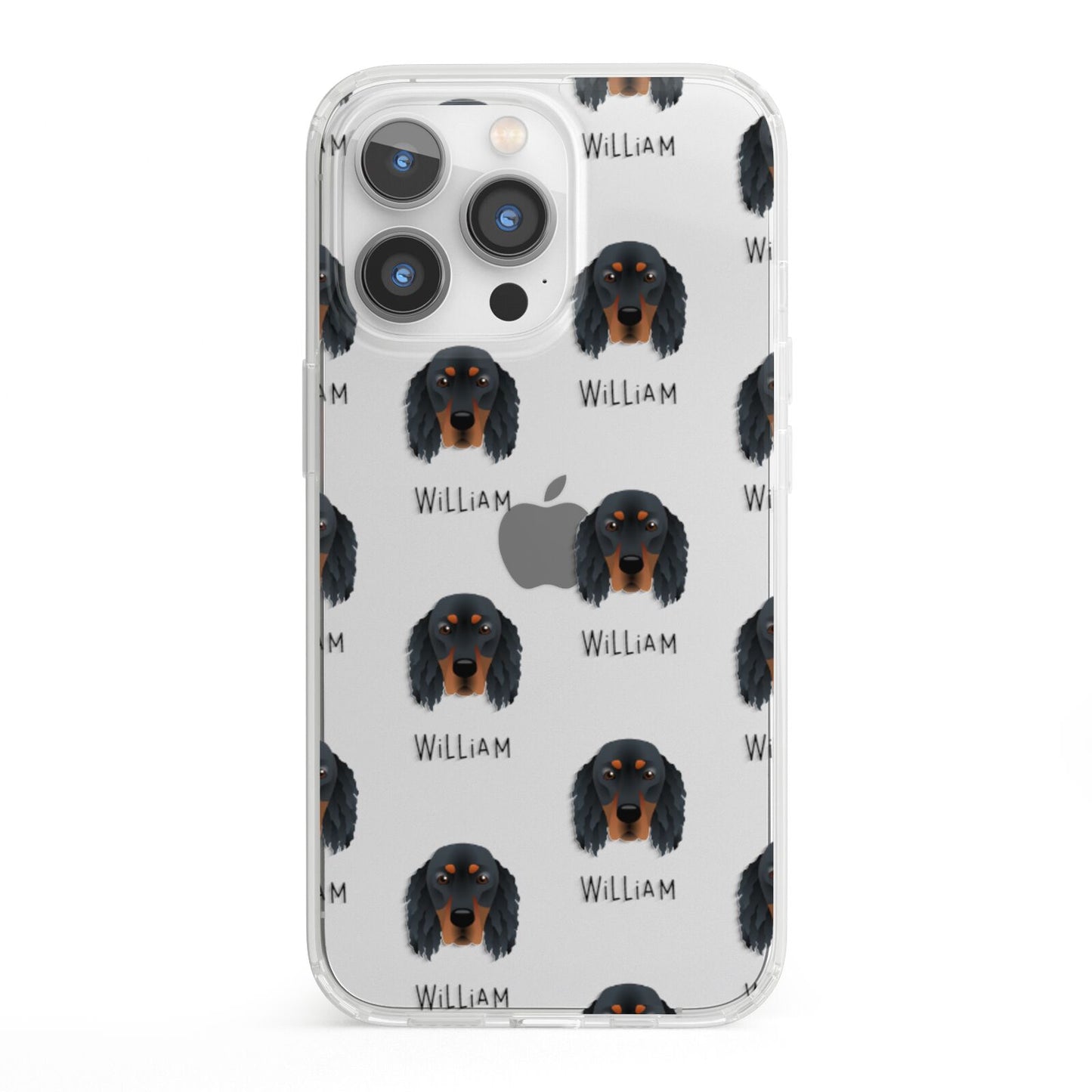 Gordon Setter Icon with Name iPhone 13 Pro Clear Bumper Case