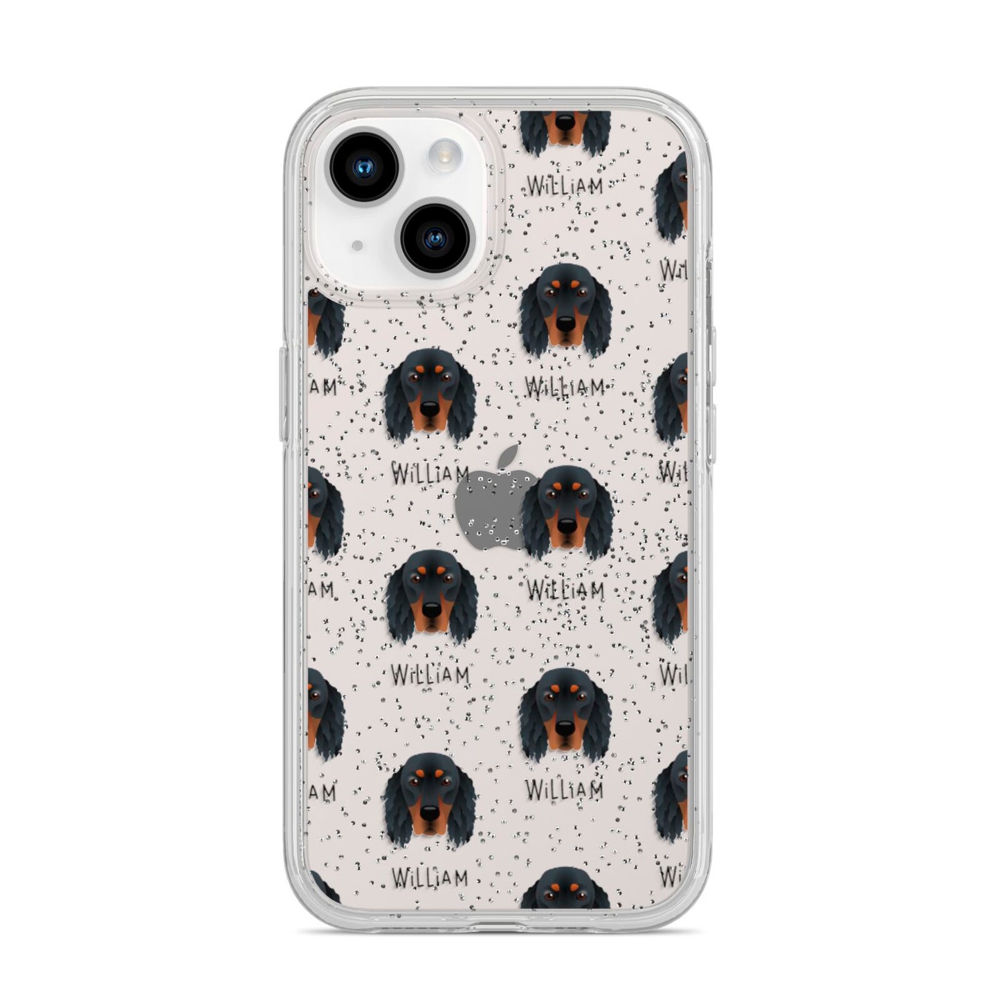 Gordon Setter Icon with Name iPhone 14 Glitter Tough Case Starlight