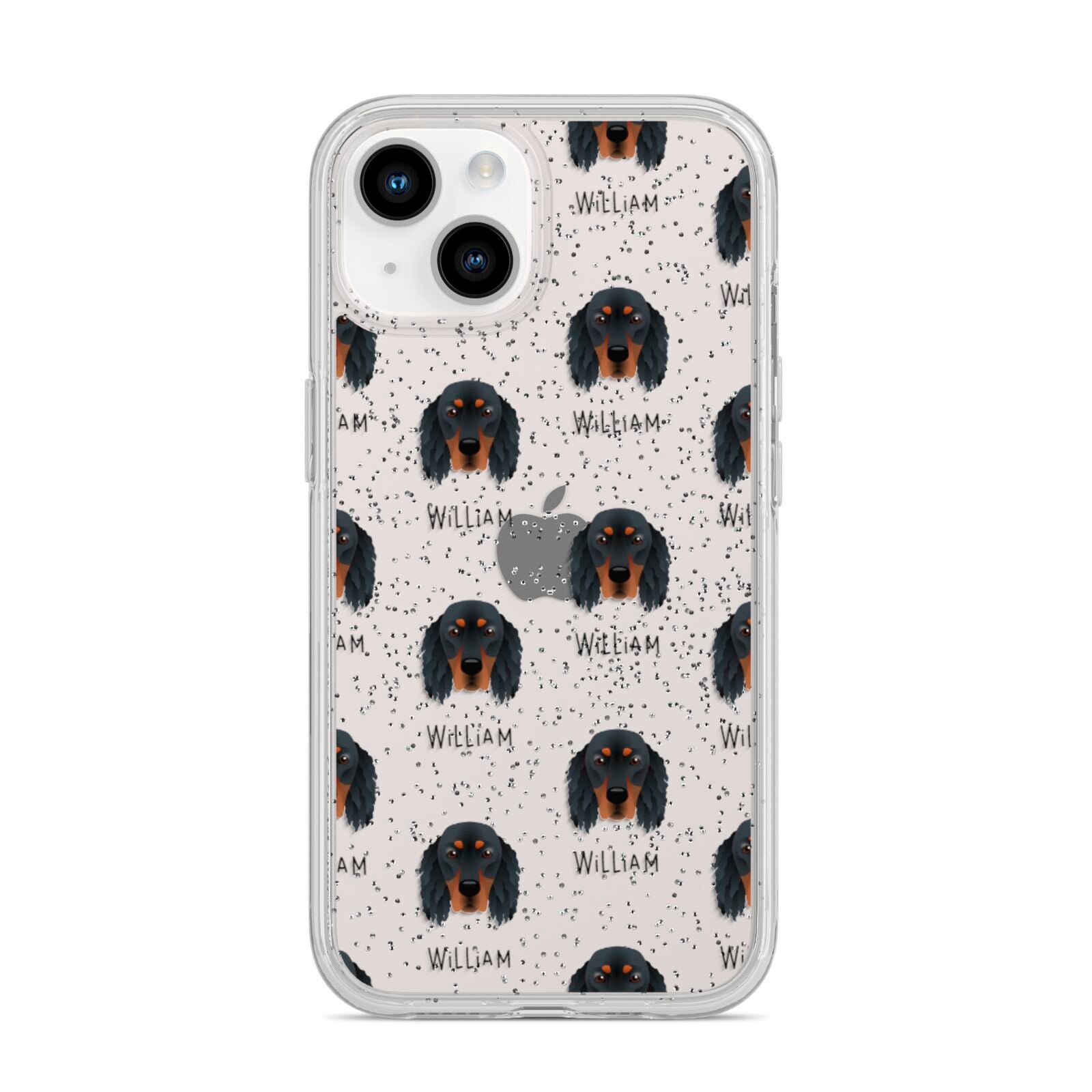 Gordon Setter Icon with Name iPhone 14 Glitter Tough Case Starlight