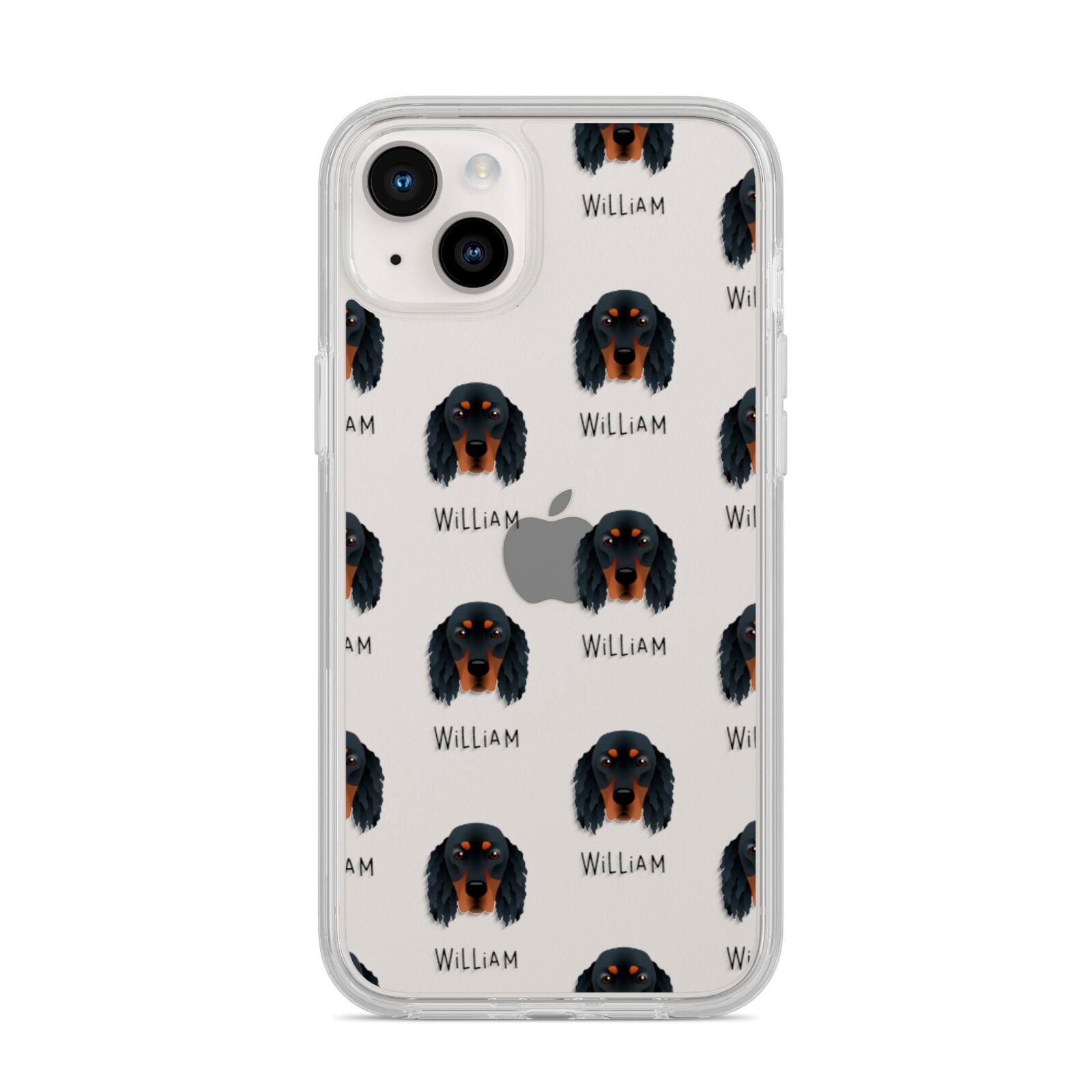 Gordon Setter Icon with Name iPhone 14 Plus Clear Tough Case Starlight