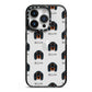 Gordon Setter Icon with Name iPhone 14 Pro Black Impact Case on Silver phone