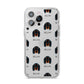 Gordon Setter Icon with Name iPhone 14 Pro Max Clear Tough Case Silver