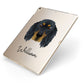 Gordon Setter Personalised Apple iPad Case on Gold iPad Side View