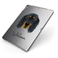 Gordon Setter Personalised Apple iPad Case on Grey iPad Side View