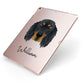 Gordon Setter Personalised Apple iPad Case on Rose Gold iPad Side View