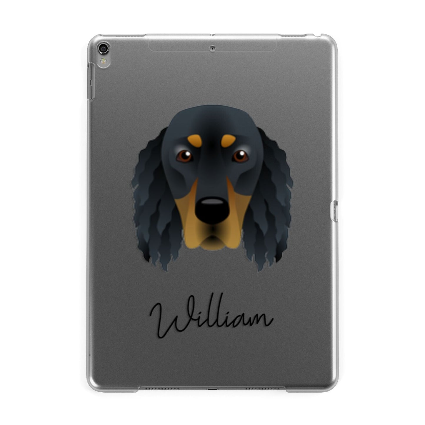 Gordon Setter Personalised Apple iPad Grey Case
