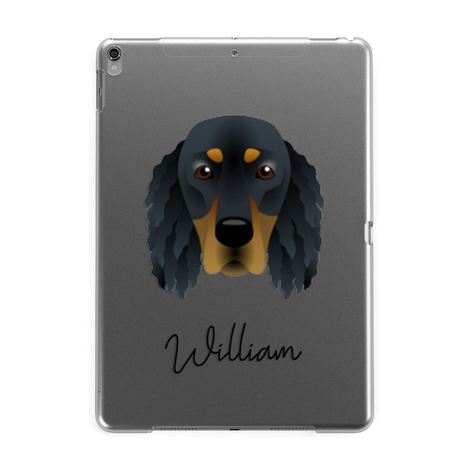 Gordon Setter Personalised Apple iPad Grey Case