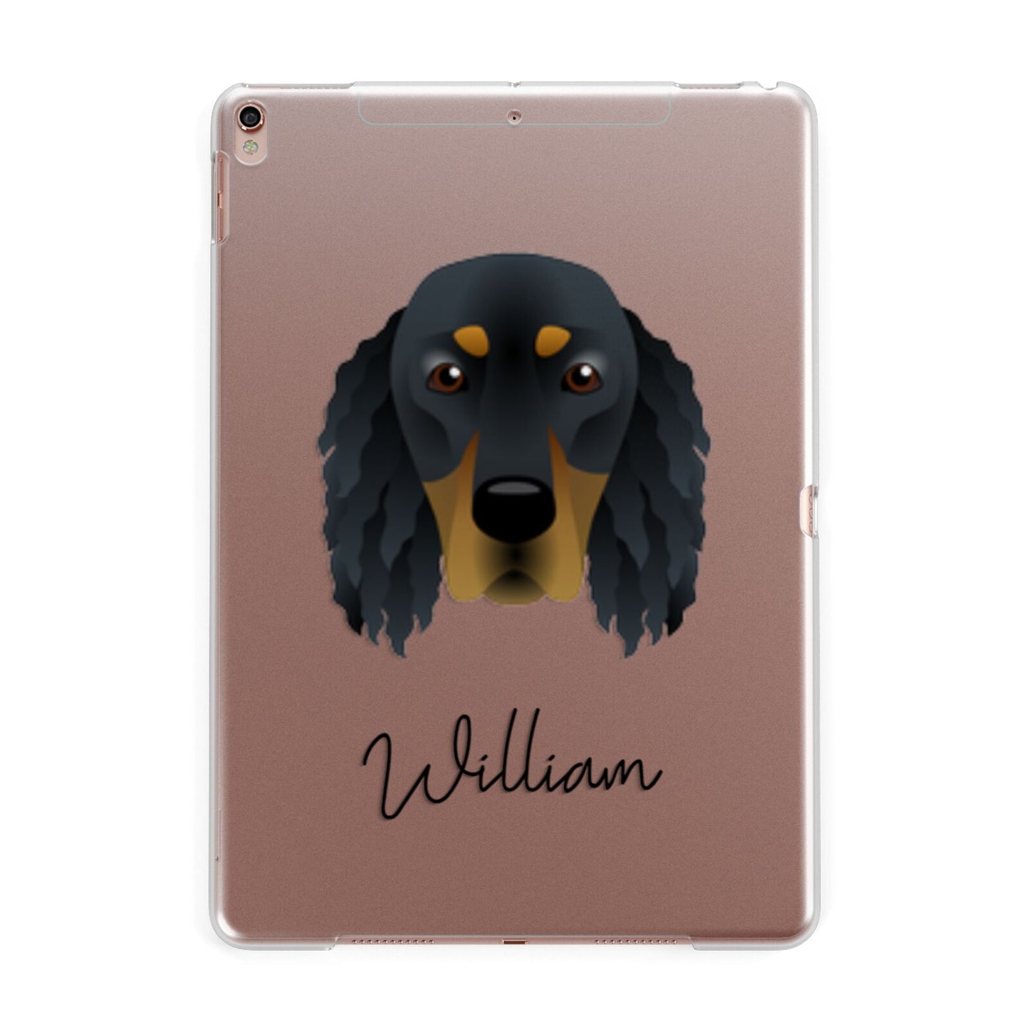 Gordon Setter Personalised Apple iPad Rose Gold Case