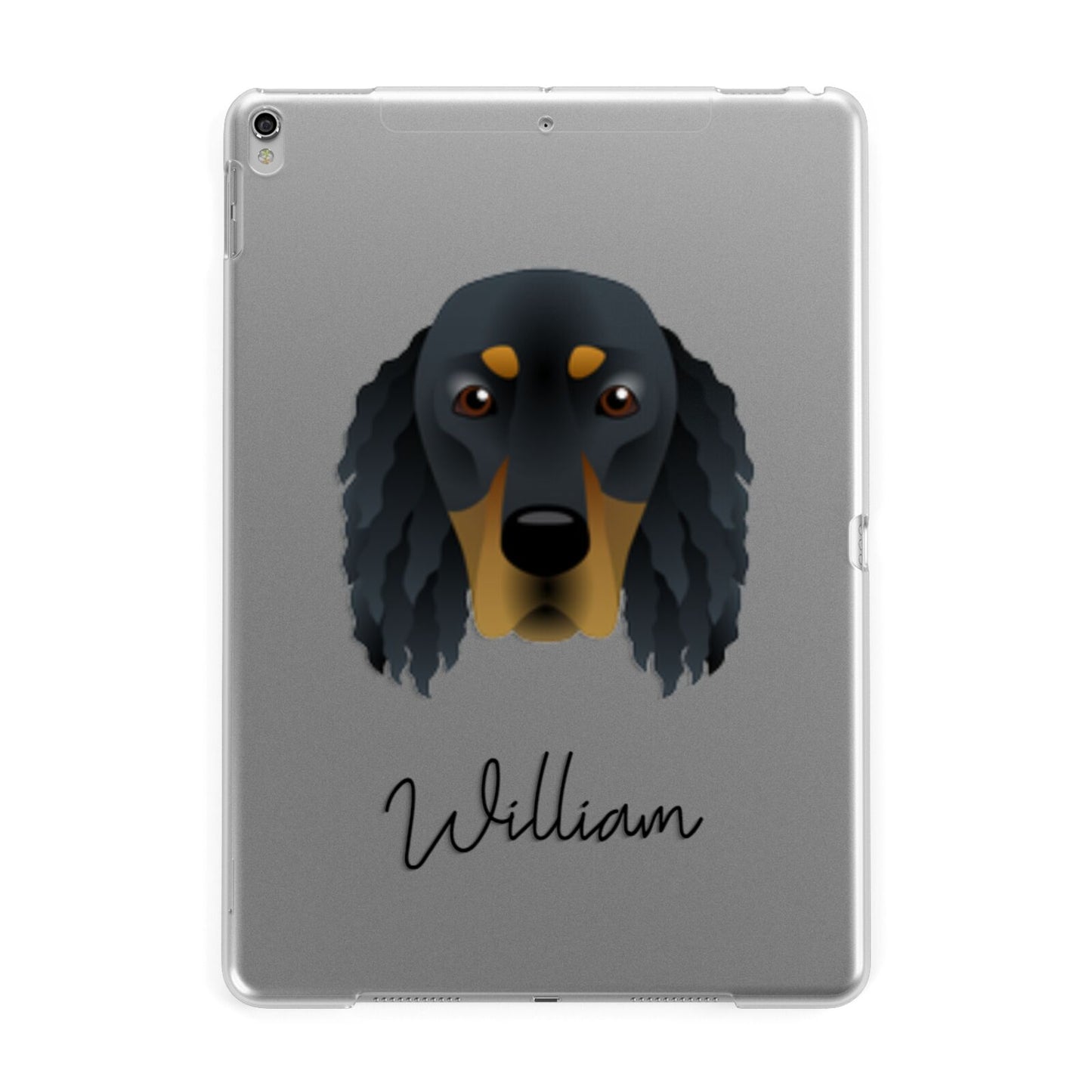 Gordon Setter Personalised Apple iPad Silver Case