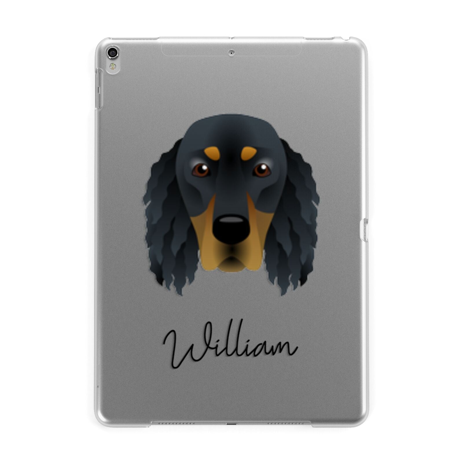 Gordon Setter Personalised Apple iPad Silver Case