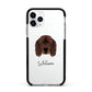 Gordon Setter Personalised Apple iPhone 11 Pro in Silver with Black Impact Case