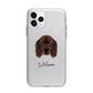 Gordon Setter Personalised Apple iPhone 11 Pro in Silver with Bumper Case