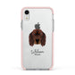 Gordon Setter Personalised Apple iPhone XR Impact Case Pink Edge on Silver Phone