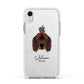 Gordon Setter Personalised Apple iPhone XR Impact Case White Edge on Silver Phone