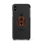 Gordon Setter Personalised Apple iPhone Xs Max Impact Case Black Edge on Black Phone