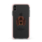 Gordon Setter Personalised Apple iPhone Xs Max Impact Case Pink Edge on Black Phone