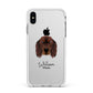 Gordon Setter Personalised Apple iPhone Xs Max Impact Case White Edge on Silver Phone