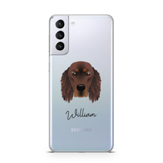 Gordon Setter Personalised Samsung S21 Plus Phone Case
