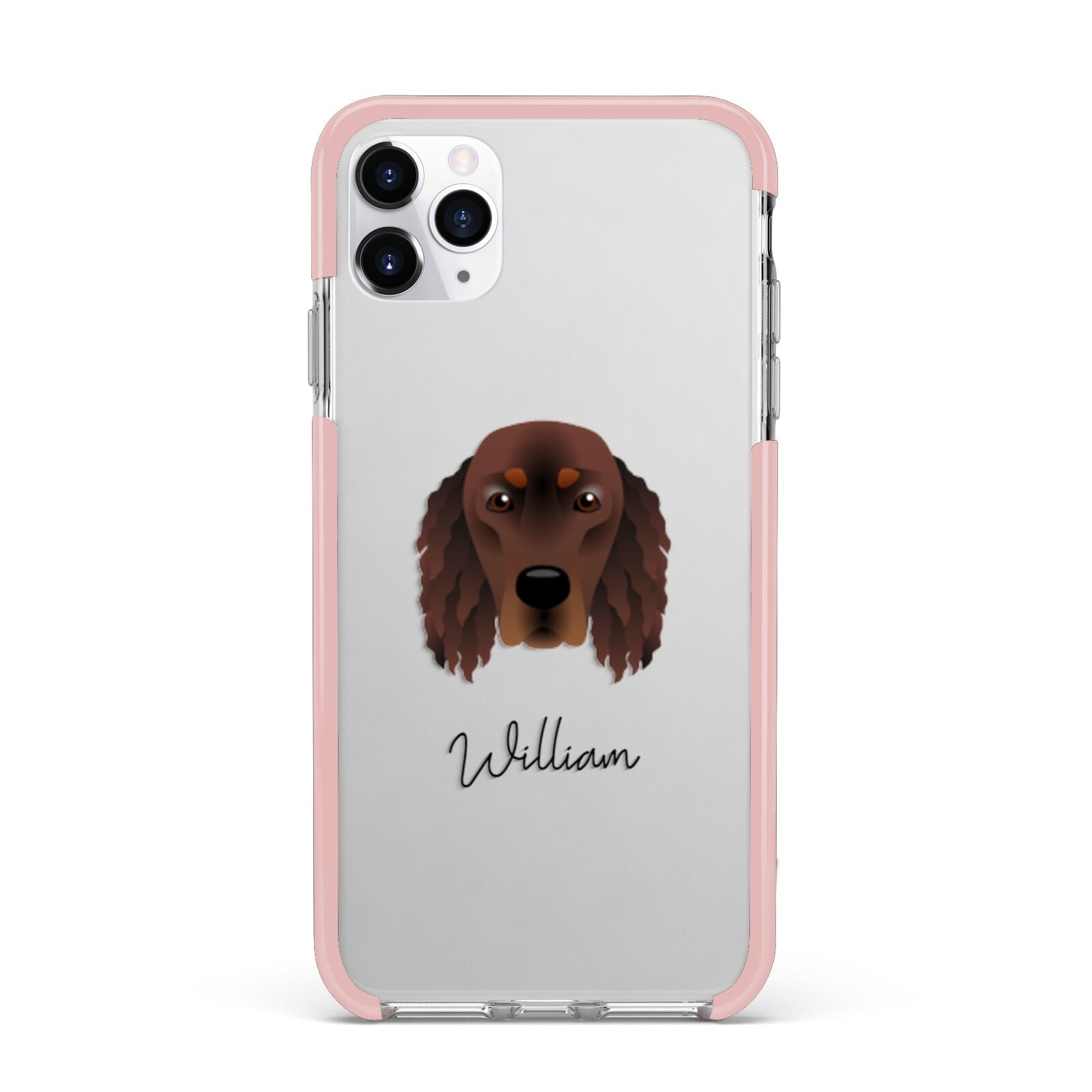 Gordon Setter Personalised iPhone 11 Pro Max Impact Pink Edge Case
