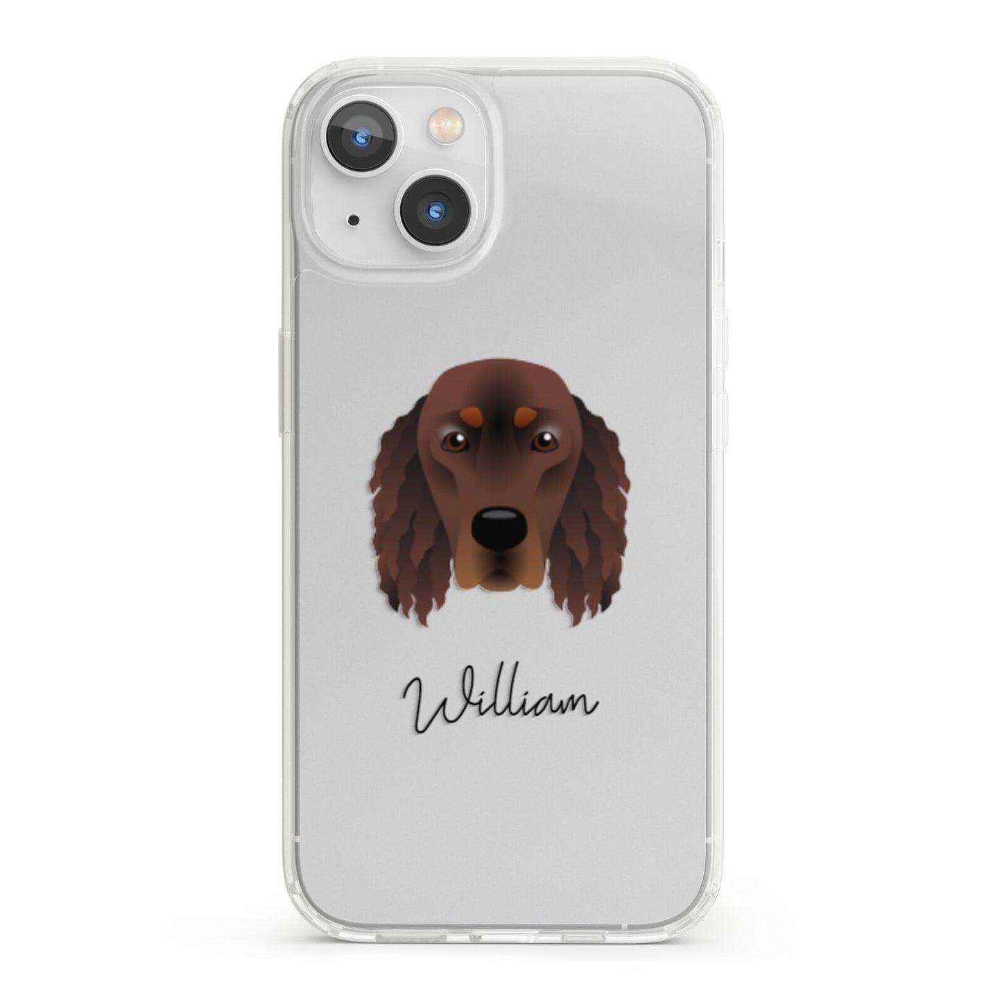 Gordon Setter Personalised iPhone 13 Clear Bumper Case