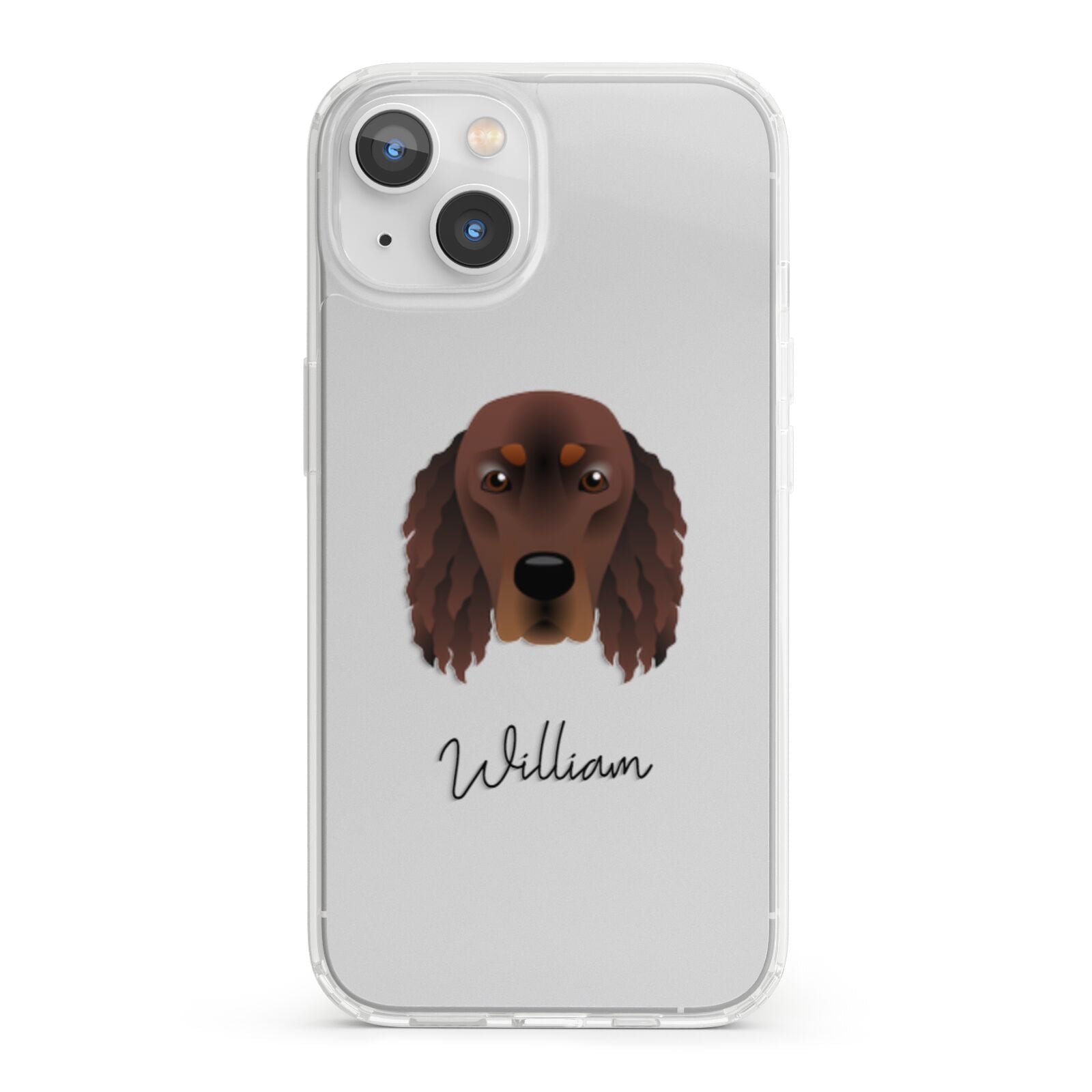Gordon Setter Personalised iPhone 13 Clear Bumper Case