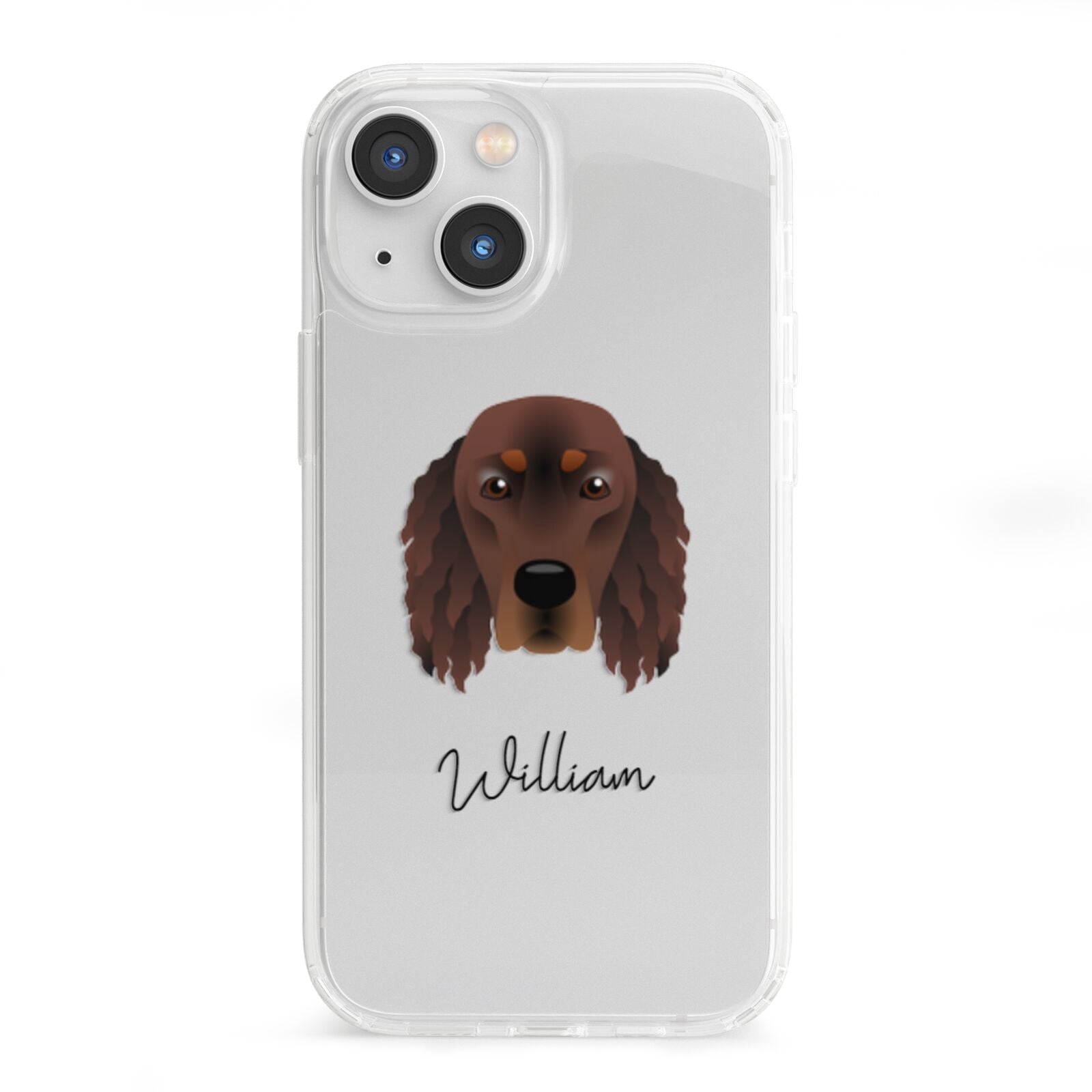 Gordon Setter Personalised iPhone 13 Mini Clear Bumper Case