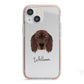 Gordon Setter Personalised iPhone 13 Mini TPU Impact Case with Pink Edges