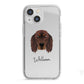 Gordon Setter Personalised iPhone 13 Mini TPU Impact Case with White Edges
