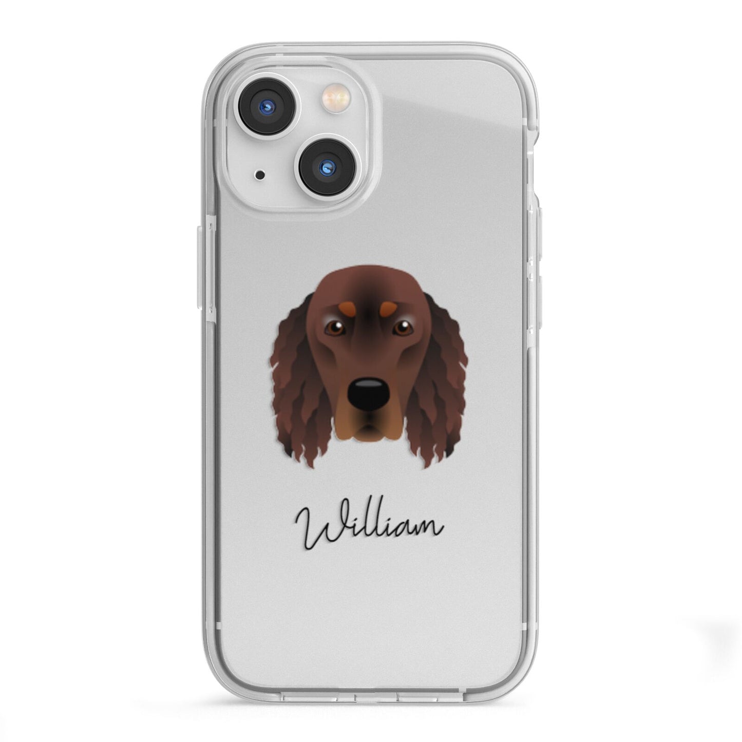 Gordon Setter Personalised iPhone 13 Mini TPU Impact Case with White Edges