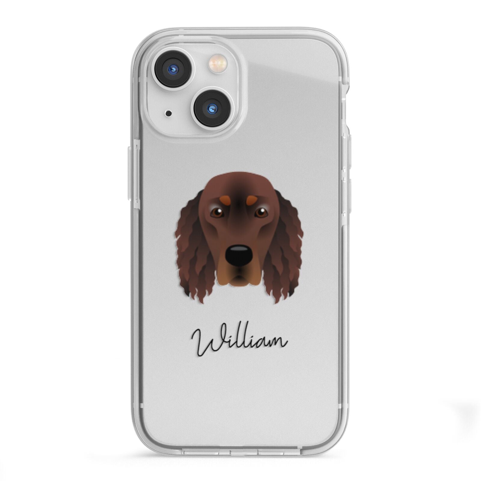 Gordon Setter Personalised iPhone 13 Mini TPU Impact Case with White Edges