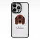 Gordon Setter Personalised iPhone 13 Pro Black Impact Case on Silver phone