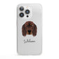 Gordon Setter Personalised iPhone 13 Pro Clear Bumper Case