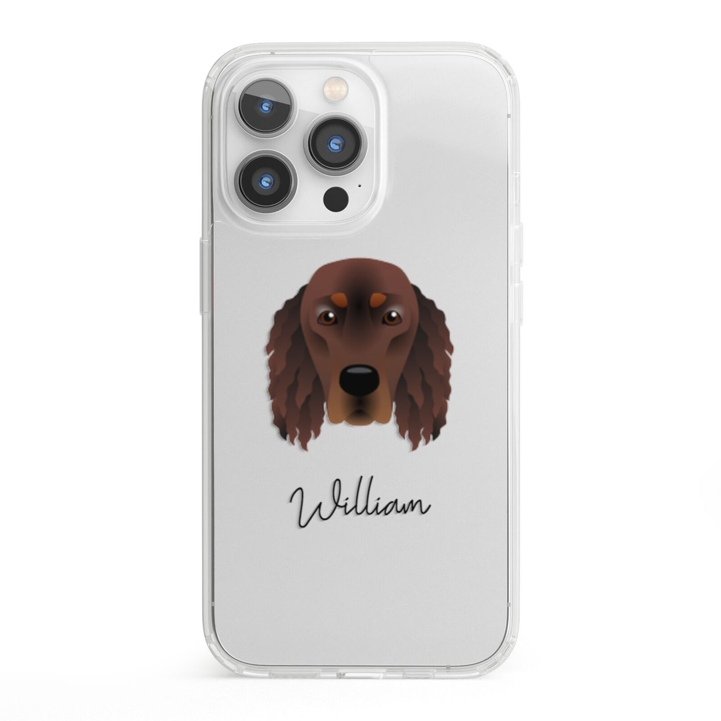 Gordon Setter Personalised iPhone 13 Pro Clear Bumper Case