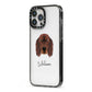 Gordon Setter Personalised iPhone 13 Pro Max Black Impact Case Side Angle on Silver phone