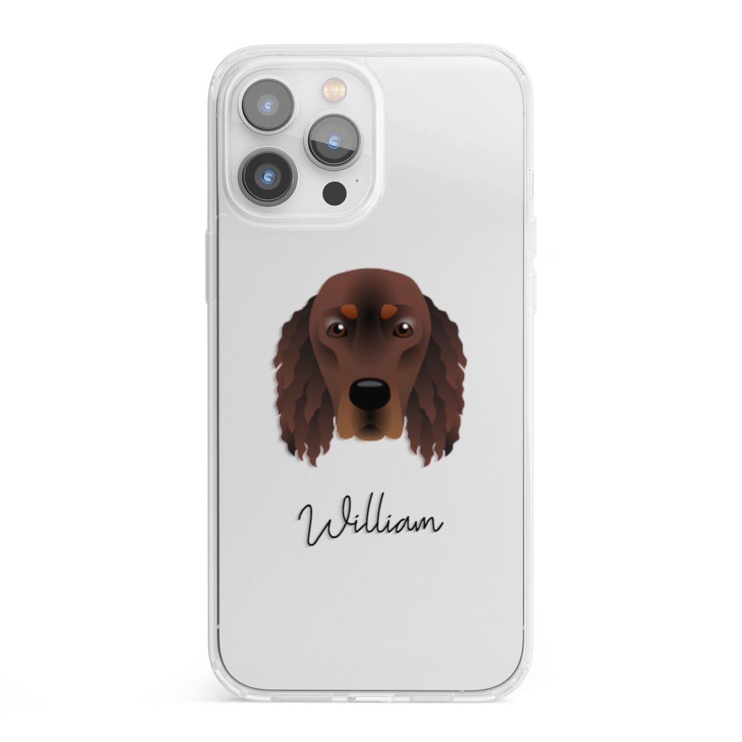 Gordon Setter Personalised iPhone 13 Pro Max Clear Bumper Case