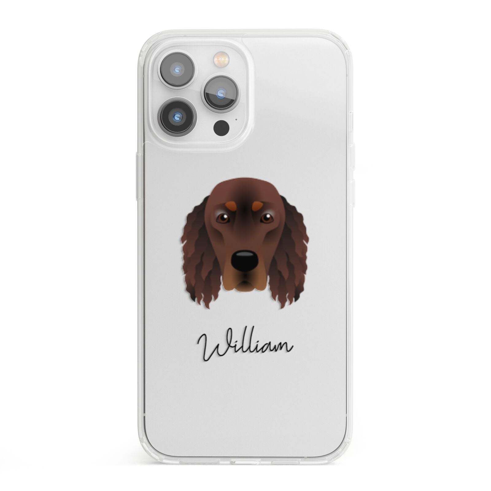 Gordon Setter Personalised iPhone 13 Pro Max Clear Bumper Case