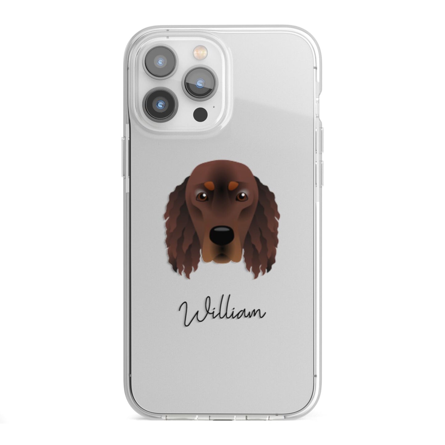Gordon Setter Personalised iPhone 13 Pro Max TPU Impact Case with White Edges