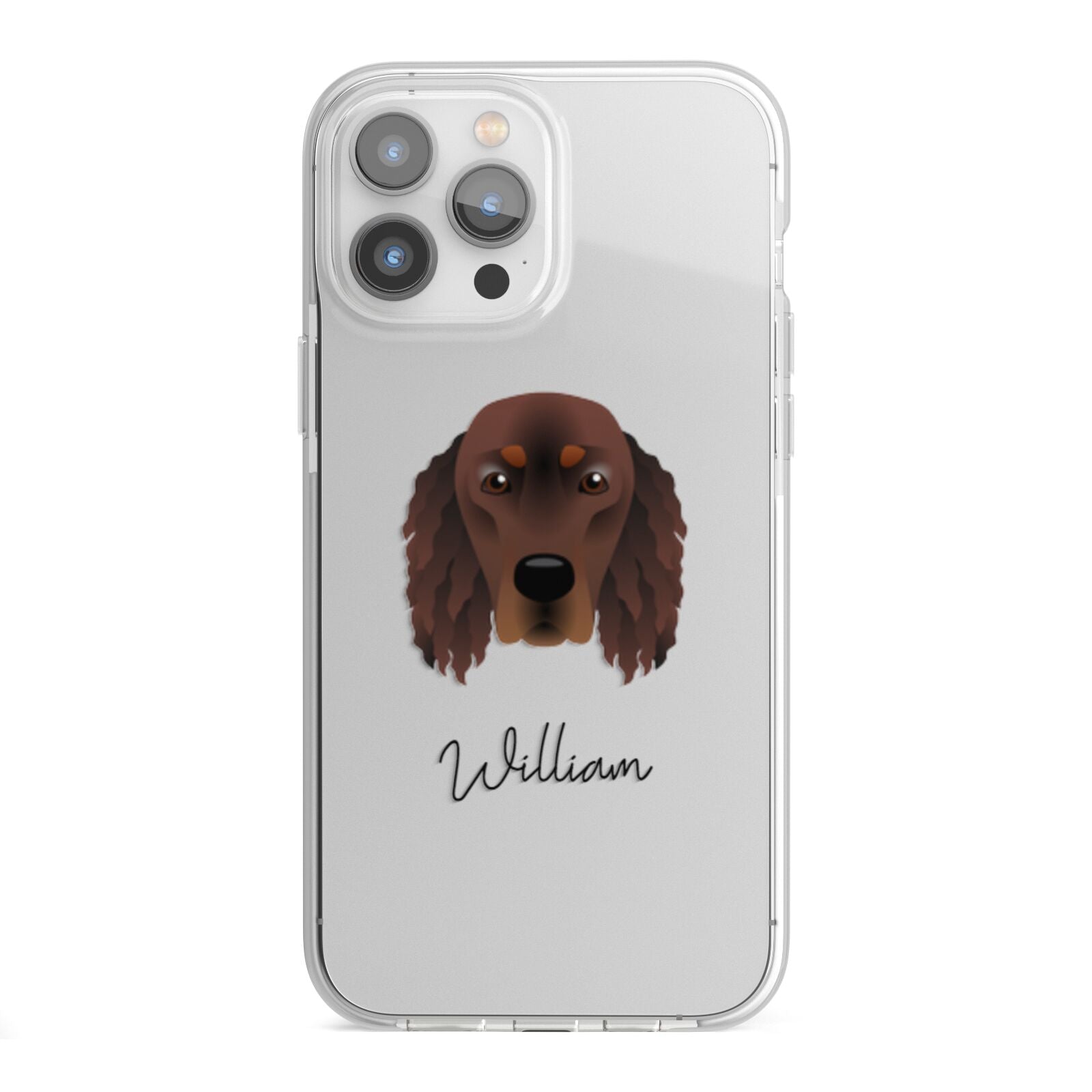 Gordon Setter Personalised iPhone 13 Pro Max TPU Impact Case with White Edges