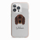 Gordon Setter Personalised iPhone 13 Pro TPU Impact Case with Pink Edges