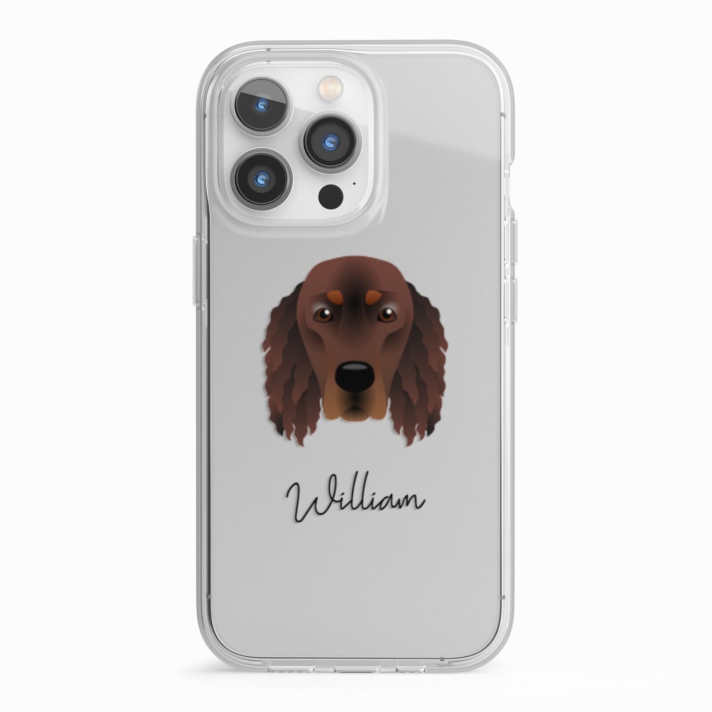 Gordon Setter Personalised iPhone 13 Pro TPU Impact Case with White Edges