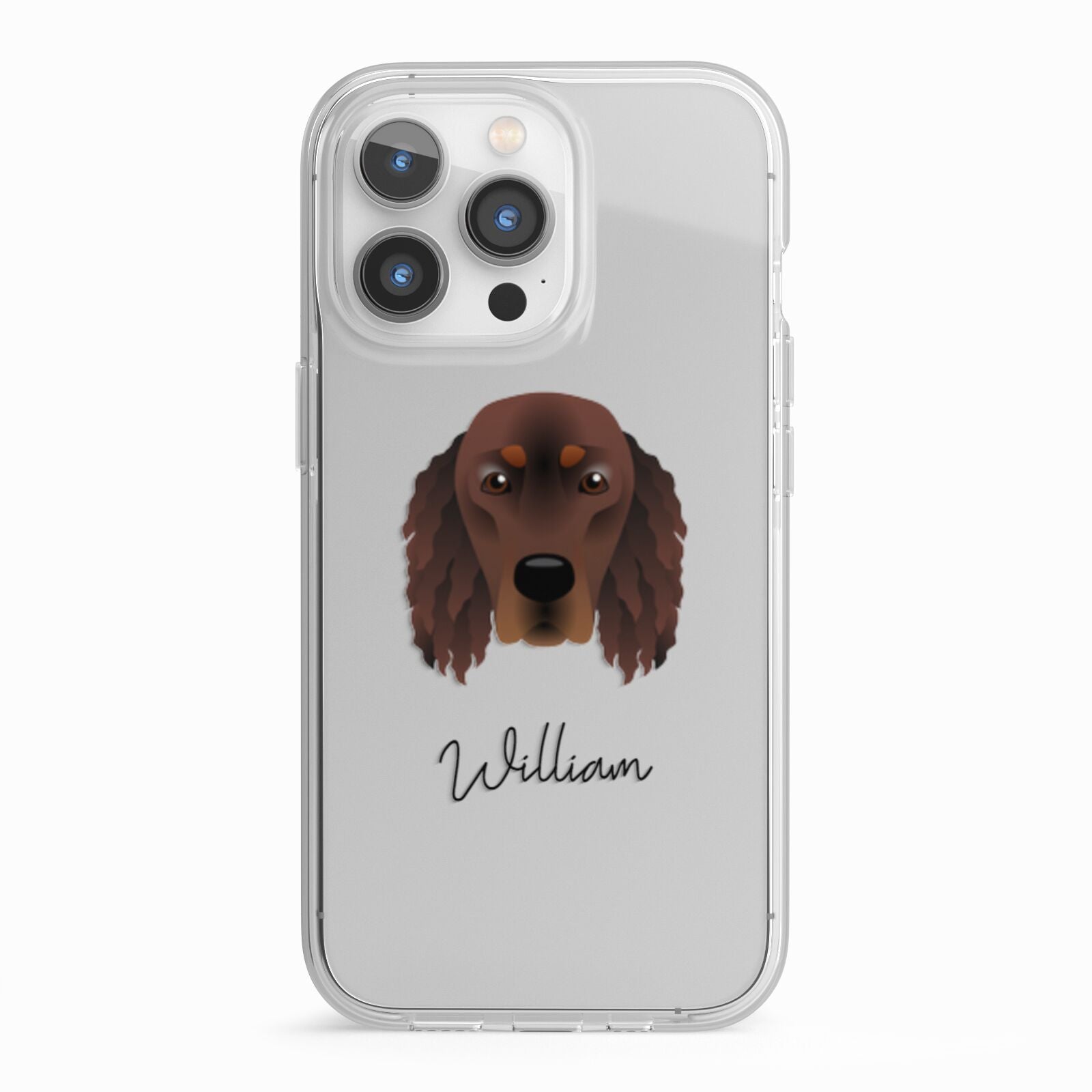 Gordon Setter Personalised iPhone 13 Pro TPU Impact Case with White Edges