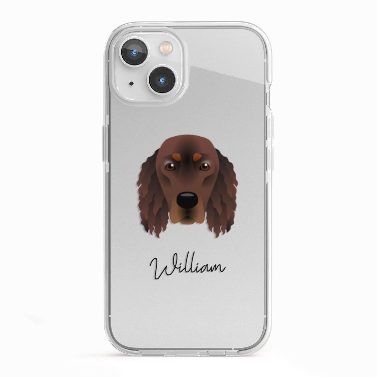 Gordon Setter Personalised iPhone 13 TPU Impact Case with White Edges