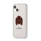 Gordon Setter Personalised iPhone 14 Clear Tough Case Starlight Angled Image