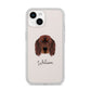 Gordon Setter Personalised iPhone 14 Clear Tough Case Starlight