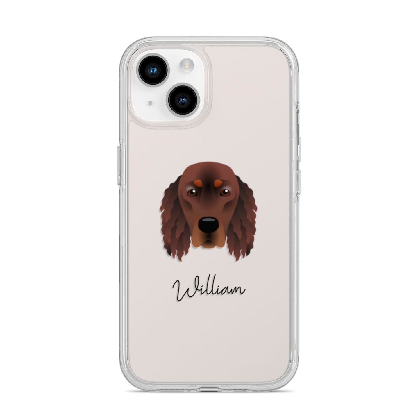 Gordon Setter Personalised iPhone 14 Clear Tough Case Starlight